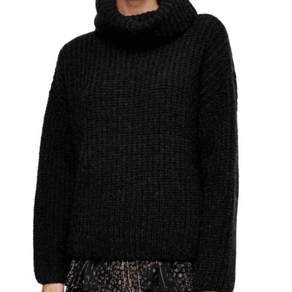 ⚫️ TOP SHOP LOOSE TURTLENECK BLACK SWEATER​​